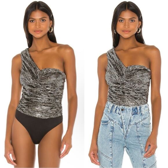 H:ours Aysm Bodysuit in Silver & Black size XS - Picture 11 of 12